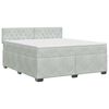 vidaXL Boxspring &aacute;gy matraccal Vil&aacute;gossz&uuml;rke 140 x 200 cm B&aacute;rsony