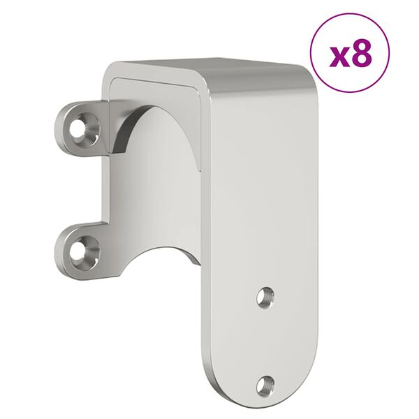 vidaXL ezüstszínű rozsdamentes acél tolóajtó fémszerelék készlet 400cm