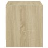 vidaXL 2 db sonoma t&ouml;lgy sz&iacute;nű &eacute;jjeliszekr&eacute;ny &uuml;vegajt&oacute;kkal 35x37x42 cm