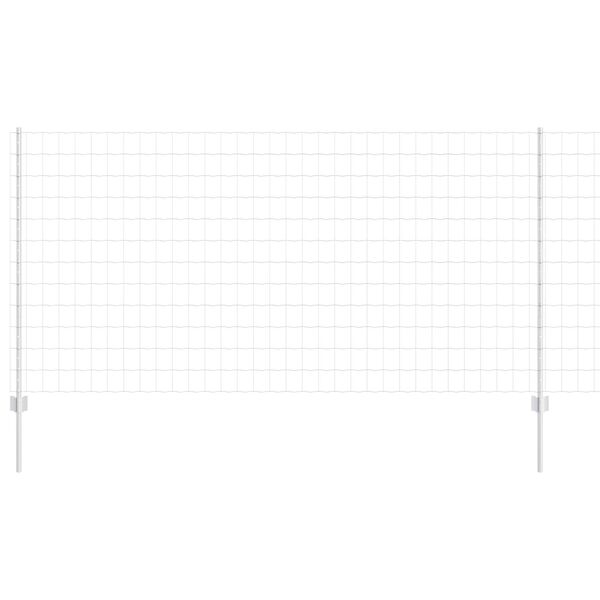 vidaXL Ker&iacute;t&eacute;s oszlopokkal Ez&uuml;st 1,2 x 10 m Ac&eacute;l