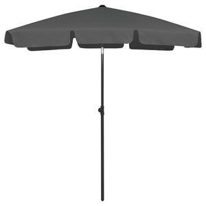 vidaXL antracitsz&uuml;rke strandnapernyő 180 x 120 cm