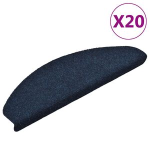 vidaXL 20 db &ouml;ntapad&oacute;s l&eacute;pcsőszőnyeg, 65 x 21 x 4 cm, s&ouml;t&eacute;tk&eacute;k, nagy f&eacute;lk&ouml;r alak&uacute;