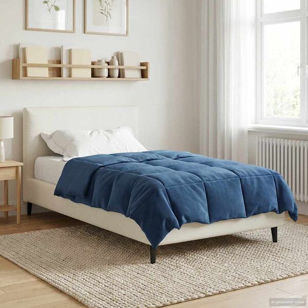 vidaXL Teljes &eacute;ves takar&oacute; S&ouml;v&eacute;nyes S&ouml;t&eacute;t k&eacute;k 135 x 200 cm Mikrosz&aacute;l