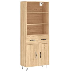 vidaXL sonoma t&ouml;lgy szerelt fa magasszekr&eacute;ny 69,5 x 34 x 180 cm