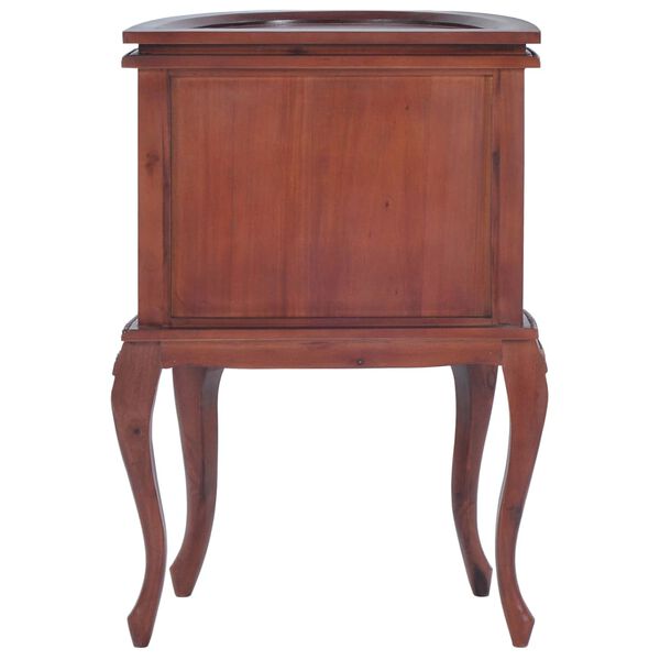 vidaXL t&ouml;m&ouml;r mahag&oacute;ni r&eacute;szben &iacute;velt vitrin 50 x 35 x 76 cm