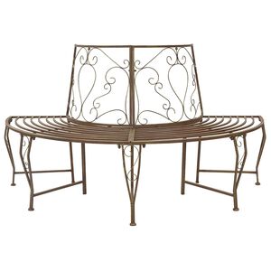 vidaXL Fa pad 4 -szem&eacute;lyes 160 x 80 x 89 cm steel Antik Barna