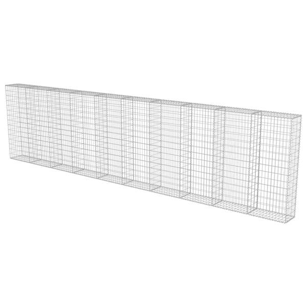 vidaXL horganyzott ac&eacute;l gabion fal fed&eacute;llel 600 x 30 x 150 cm