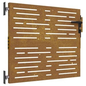 vidaXL fűmint&aacute;s corten ac&eacute;l kerti kapu 85 x 75 cm