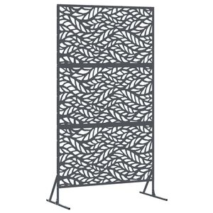vidaXL Mag&aacute;nszf&eacute;ra K&eacute;pernyő 100 x 50 x 180 cm Ac&eacute;l Antracitsz&uuml;rke