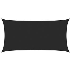 vidaXL fekete HDPE napvitorla 160 g/m&sup2; 3 x 6 m