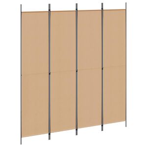 vidaXL 4-paneles szoba elv&aacute;laszt&oacute; B&eacute;zs 200 x 220 cm Sz&ouml;vet
