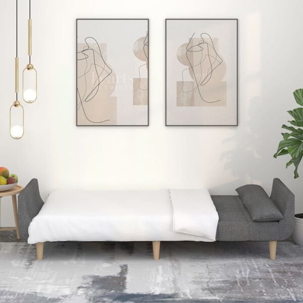 vidaXL k&eacute;tszem&eacute;lyes vil&aacute;gossz&uuml;rke sz&ouml;vet kanap&eacute;&aacute;gy k&eacute;t p&aacute;rn&aacute;val