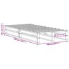 vidaXL viaszbarna t&ouml;m&ouml;r fenyőfa &aacute;gy matrac n&eacute;lk&uuml;l 100 x 200 cm
