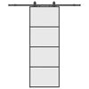 vidaXL fekete ESG &uuml;veg tol&oacute;ajt&oacute; f&eacute;mszerelv&eacute;ny-szettel 76x205 cm