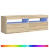 vidaXL sonoma t&ouml;lgy sz&iacute;nű TV-szekr&eacute;ny LED-l&aacute;mp&aacute;kkal 120 x 35 x 40 cm