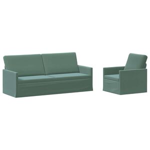 vidaXL Kanap&eacute; Szett 2 pcs Tengeri Z&ouml;ld B&aacute;rsony