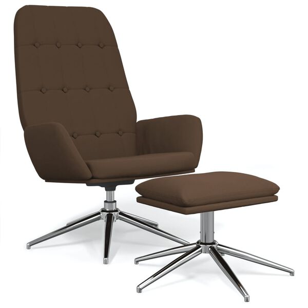 vidaXL barna mikrosz&aacute;las sz&ouml;vet pihenőfotel l&aacute;btart&oacute;val