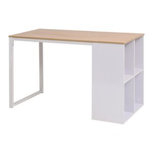 vidaXL t&ouml;lgyfa/feh&eacute;r sz&iacute;nű &iacute;r&oacute;asztal 120 x 60 x 75 cm