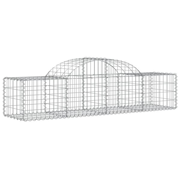 vidaXL íves horganyzott vas gabion kosár 200x50x40/60 cm