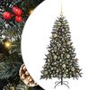 vidaXL Mű kar&aacute;csonyfa 150 LED-del Z&ouml;ld 120 cm PVC &eacute;s Műanyag &eacute;s Ac&eacute;l