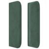 vidaXL sötétzöld bársony fejtámla 93x16x78/88 cm