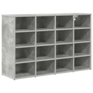 vidaXL Cipőszekr&eacute;ny 103 x 30 x 67 cm Szerelt Fa Betonsz&uuml;rke