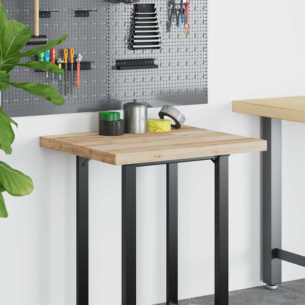 vidaXL kezeletlen t&ouml;m&ouml;r ak&aacute;cfa &iacute;r&oacute;asztallap 80 x 60 x 4 cm