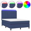 vidaXL k&eacute;k sz&ouml;vet rug&oacute;s &eacute;s LED-es &aacute;gy matraccal 140x190 cm