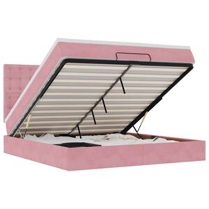 vidaXL Ottom&aacute;n &aacute;gykeret matracokkal r&oacute;zsasz&iacute;n 180x200cm b&aacute;rsony