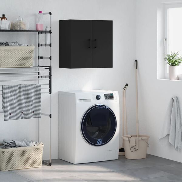 vidaXL fekete szerelt fa faliszekr&eacute;ny 60 x 31 x 60 cm