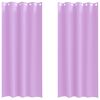 vidaXL Fekete F&uuml;gg&ouml;ny Gyűrűkkel 2 db Lila 225 x 140 cm Poli&eacute;szter