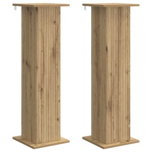 vidaXL N&ouml;v&eacute;ny&aacute;llv&aacute;ny 2 db K&eacute;zműves T&ouml;lgy 30,5 x 30 x 100,5 cm