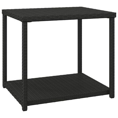 vidaXL fekete polyrattan kisasztal 55 x 45 x 49 cm