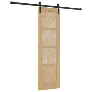 vidaXL Cs&uacute;sz&oacute; ajt&oacute; 61 x 198,5 cm T&ouml;m&ouml;r Fenyőfa Term&eacute;szetes &eacute;s Fekete