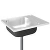 vidaXL ez&uuml;st rozsdamentes ac&eacute;l lefoly&oacute;s konyhamosogat&oacute; 600x500x155 mm