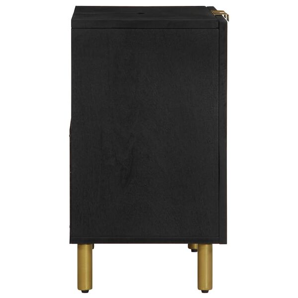 vidaXL fekete szerelt fa f&uuml;rdőszobai mosd&oacute;szekr&eacute;ny 62 x 33 x 58 cm