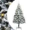 vidaXL Mű kar&aacute;csonyfa 300 LED-del Feh&eacute;r 240 cm PVC &eacute;s Ac&eacute;l &eacute;s Műanyag