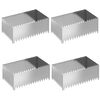 vidaXL Fűszeg&eacute;lyez&eacute;s 4 pcs 100 x 60 x 35 cm Ac&eacute;l Ez&uuml;st