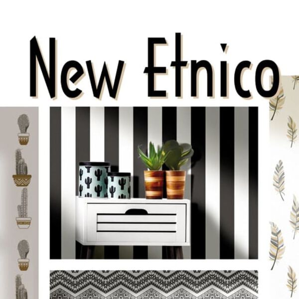 Noordwand Urban Friends & Coffee Stripes fekete &eacute;s feh&eacute;r tap&eacute;ta