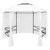 vidaXL feh&eacute;r kerti pavilon f&uuml;gg&ouml;ny&ouml;kkel 360 x 312 x 265 cm 180 g/m&sup2;