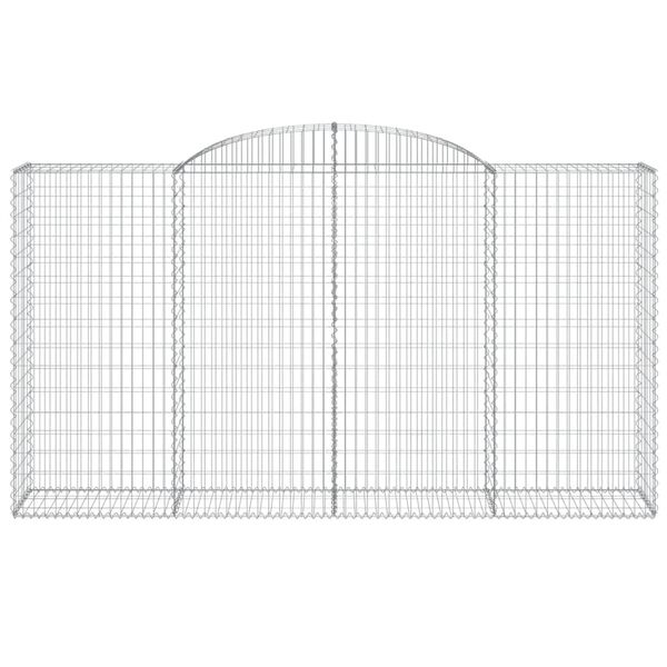 vidaXL 9 db &iacute;ves horganyzott vas gabion kos&aacute;r 300x50x160/180 cm