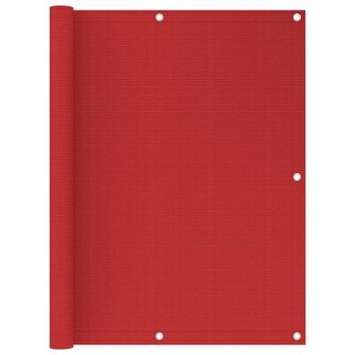 vidaXL piros HDPE erkélytakaró 120 x 500 cm