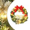 vidaXL z&ouml;ld 15 LED-es kar&aacute;csonyi koszor&uacute; 30 cm
