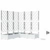 vidaXL Kerti cser&eacute;p 5 db Feh&eacute;r 120 x 120 x 126 cm PP