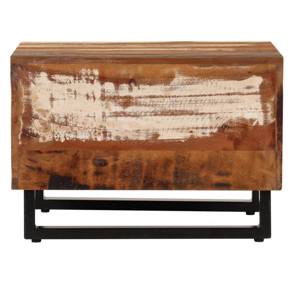 vidaXL t&ouml;m&ouml;r &uacute;jrahasznos&iacute;tott fa doh&aacute;nyz&oacute;asztal 50 x 50 x 35 cm