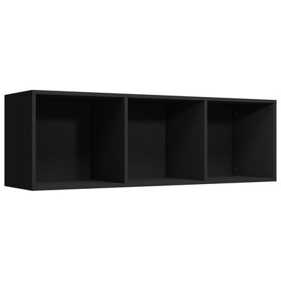 vidaXL fekete forgácslap könyv-/TV-szekrény 36 x 30 x 114 cm