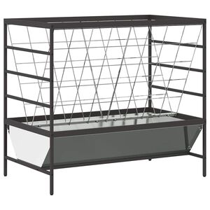 vidaXL Haszon&aacute;llat Etető Ez&uuml;st 100 x 60 x 90 cm Horganyzott ac&eacute;l