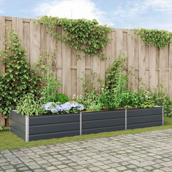 vidaXL N&ouml;v&eacute;nytart&oacute; Antracit 195 x 100 x 45 cm Horganyzott ac&eacute;l