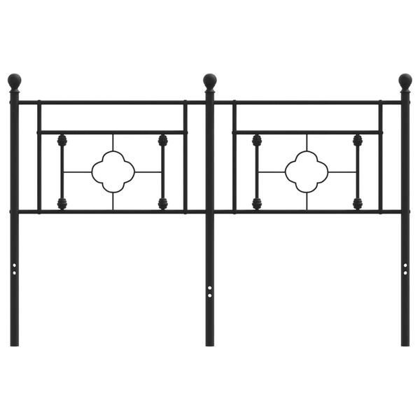 vidaXL fekete f&eacute;m csere fejt&aacute;mla 140 cm