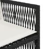 vidaXL 9 r&eacute;szes fekete polyrattan kerti &eacute;tkezőgarnit&uacute;ra p&aacute;rn&aacute;kkal